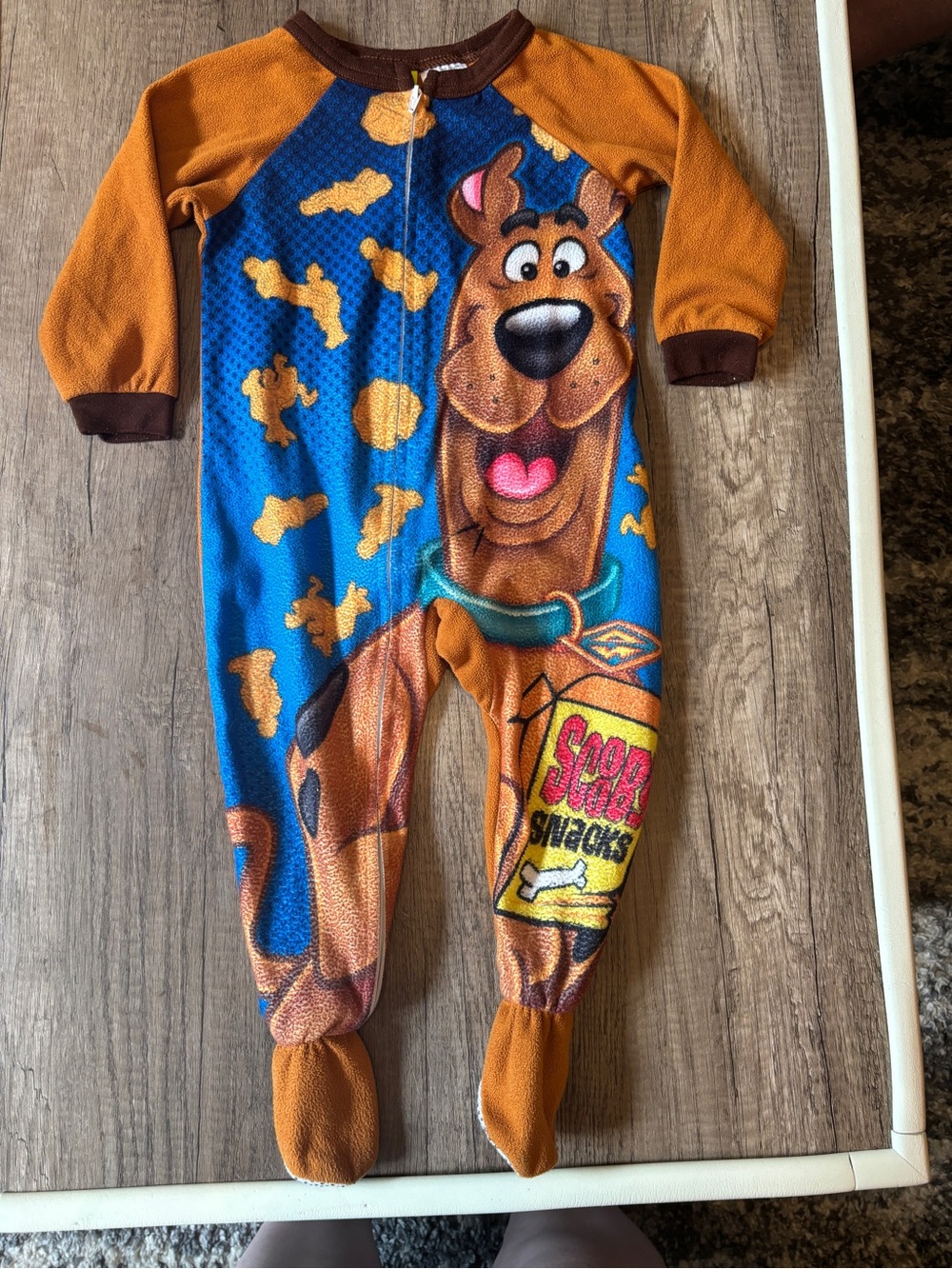 Vintage Y2K 2012 Scooby Doo Toddler Boy Pajamas Footie Fleece 24M